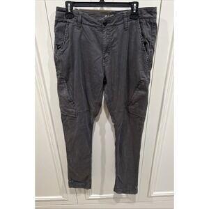 DU / ER Chino Cargo Pants‎ Men 34 X 32 Gray Slim Fit Casual Performance